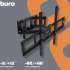 Кронштейн для телевизора Buro MF3, 32-70", настенный, поворотно-выдвижной и наклонный,  черный [bm-emva56f340bk]